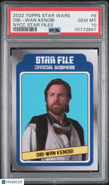 2022 Topps Star Wars Nycc Star Files Obi-Wan Kenobi #6 PSA 10