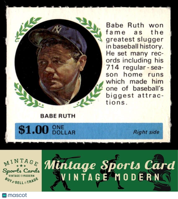 1968 American Oil Winner's Circle Babe Ruth
