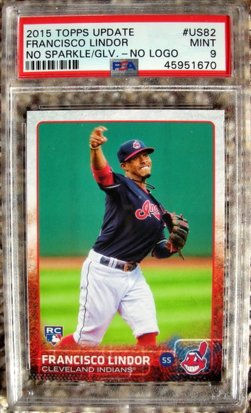 Francisco Lindor 2015 Topps Update #US82 No Logo PSA 9