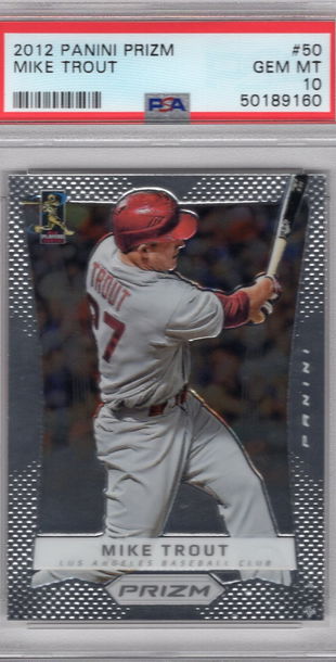 2012 Panini Prizm Mike Trout Angels RC PSA 10 Gem MT