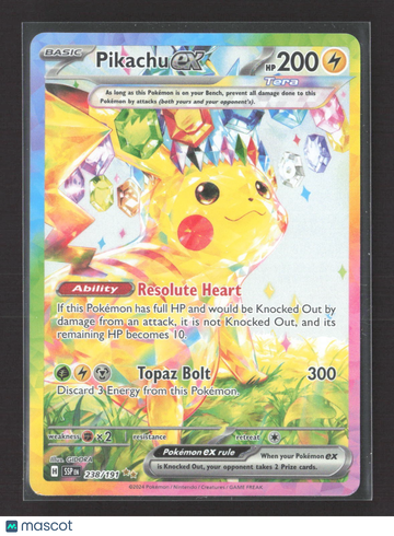Sv08: Surging Sparks Pikachu Holo Full Art #238/191