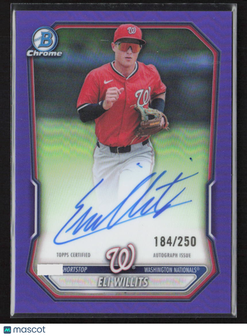 2026 Bowman Chrome Eli Willits #CPA-EW Purple Refractor /21.