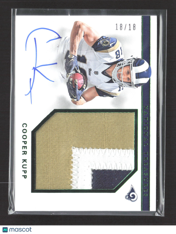2018 Panini National Treasures Cooper Kupp #RMS-CK /18 Autograph Patch