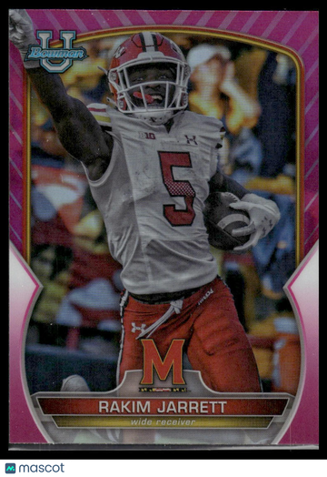 2022 Bowman University Chrome Rakim Jarrett #2 Pink Refractor