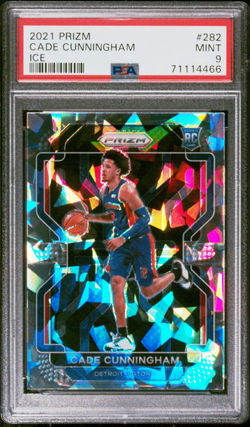 2021 Panini Prizm Ice Prizm Cade Cunningham #282 PSA 9