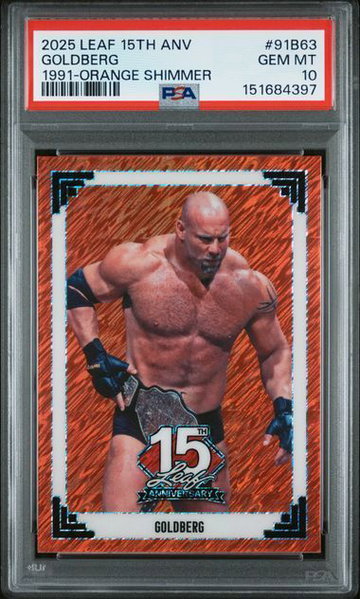2025 Leaf 15Th ANV | Goldberg | 1991 Orange Shimmer | 3/4 | PSA 10 #91B63