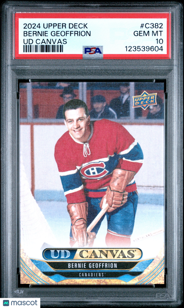 2024 Upper Deck UD Canvas Bernie Geoffrion #C382 Retired Short Print PSA 10