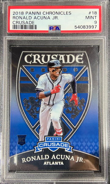 2018 Panini Chronicles Crusade Ronald Acuna Jr PSA 9 MINT!!