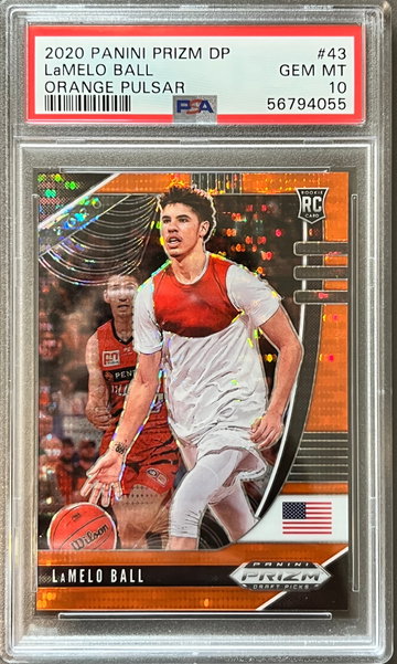 2020 Panini Prizm Rookie Lamelo Ball Orange Pulsar #43 (PSA 10)