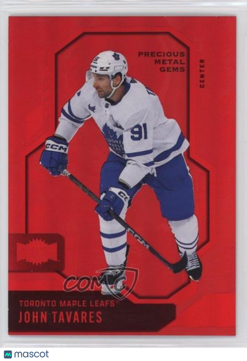 2024-25 Skybox Metal Universe - [Base] - Precious Metal Gems Red John Tavares #96 Precious Metal Gems Red 070/100