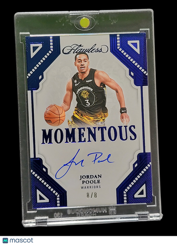 2023 Panini Flawless Momentous Jordan Poole #MA-JPL Blue /8