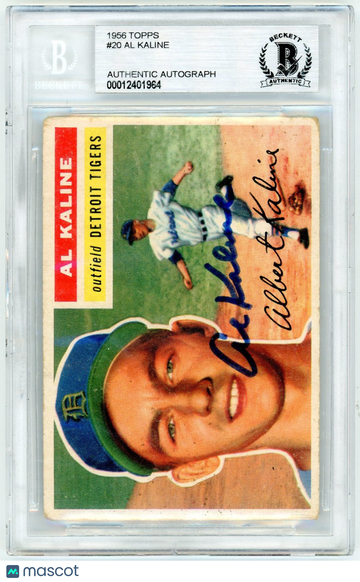 1956 Topps Al Kaline #20 BGS Authentic BAS Auto Authentic