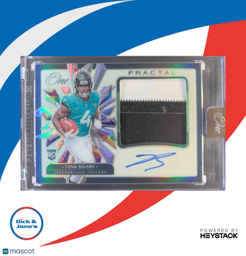 2023 Panini One Tank Bigsby #392 Fractal Patch AutographsBase