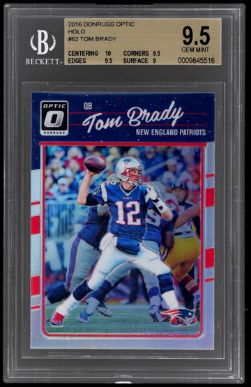2016 Donruss Optic Tom Brady Holo BGS 9.5