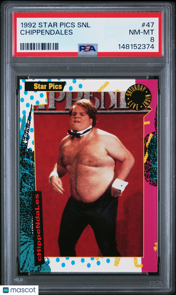 1992 Star Pics Saturday Night Live Chris Farley Chippendales ROOKIE #47 PSA 8