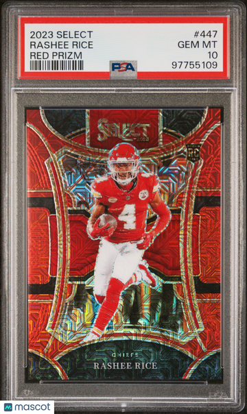 2023 Panini Select Rashee Rice #447 Red Prizm PSA 10