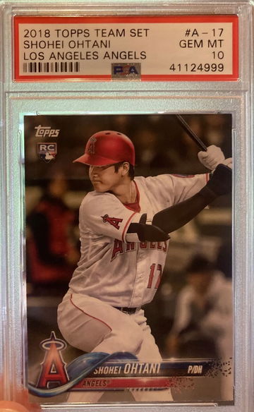 2018 TOPPS SHOHEI OHTANI PSA 10 TEAM SET A-17 LOW POP