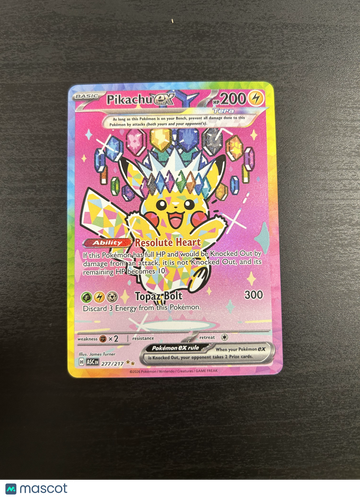 2026 Mega Evolution – Ascended Heroes Pikachu EX Holo Secret Rare SAR #277/217