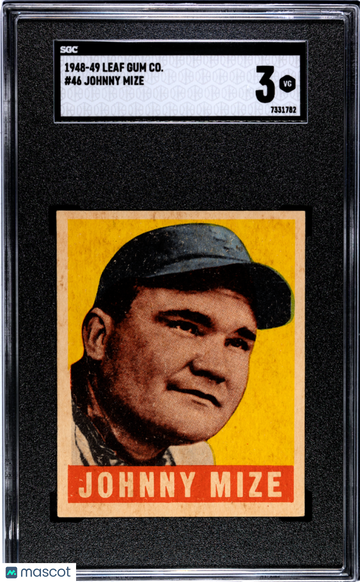 1948 Leaf Gum Co. Johnny Mize #46 SGC 3