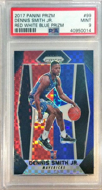 Dennis Smith Jr 2017 Panini Przim Red/White/Blue PSA 9