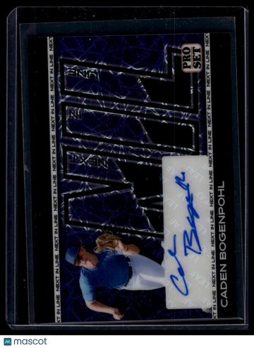 2026 Pro Set Metal - Next in Line Autographs Lazer Purple Caden Bogenpohl #NA-CB1 AU SN