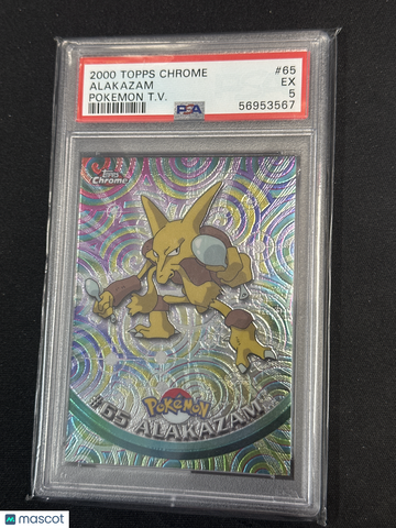 2000 Topps Chrome Pokemon T.V. Alakazam Pokemon T.V. PSA 5 #65