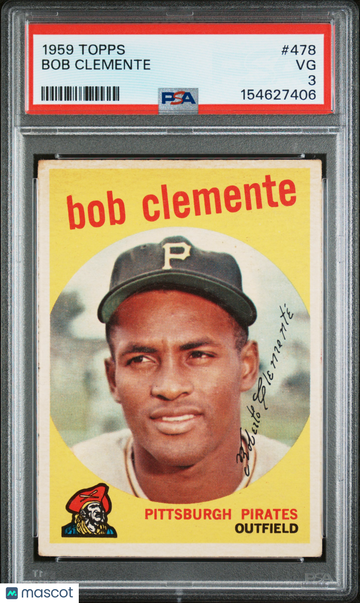 1959 Topps Bob Clemente #478 PSA 3