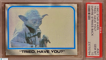 PSA 10 RC Yoda 1980 Star Wars ESB Vintage Horizontal Rookie "Tried, Have You?"