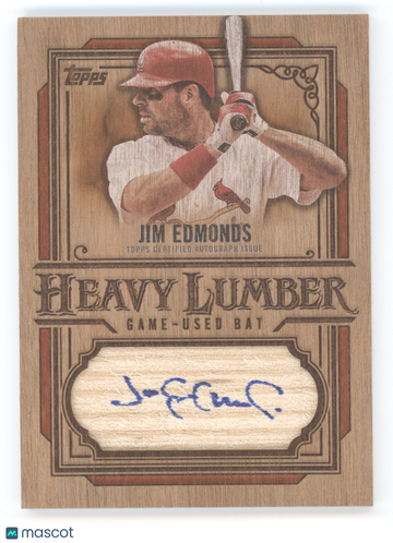 2025 Topps Heavy Lumber Autograph Relic Jim Edmonds #HLARU-JE