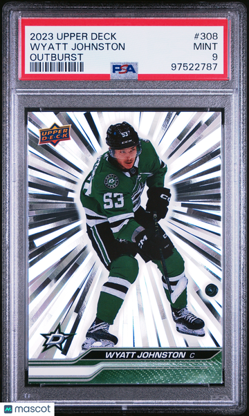 2023 Upper Deck Wyatt Johnston #308 Outburst PSA 9