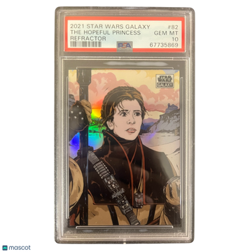 2021 Topps Chrome Star Wars Galaxy The Hopeful Princess #82 PSA 10