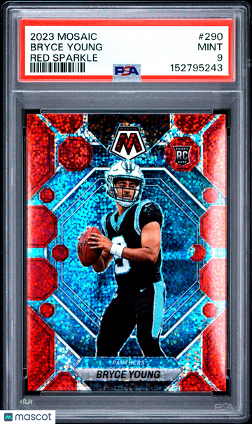 2023 Panini Mosaic Bryce Young #290 Red Sparkle PSA 9