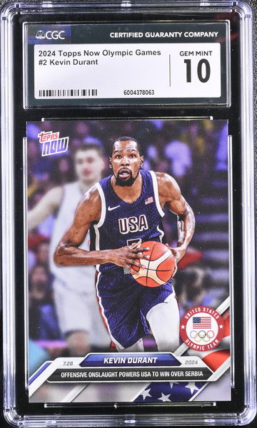 2024 TOPPS NOW OLYMPIC GAMES KEVIN DURANT #2 CGC 10