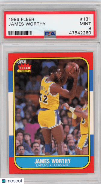 1986 Fleer James Worthy #131 PSA 9