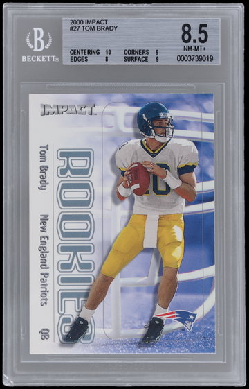 2000 Skybox Impact Tom Brady Rookies BGS 8.5 RC