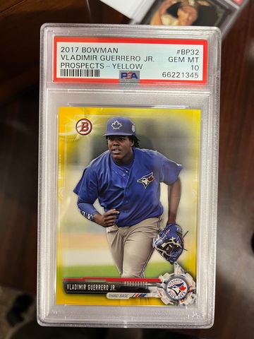 2017 Bowman Vladimir Guerrero Jr Yellow PSA 10