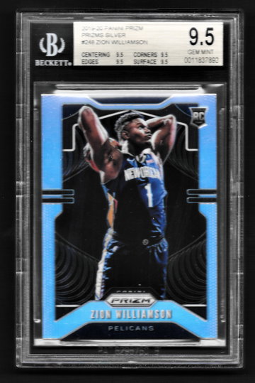 Zion Williamson 2019-20 Panini Prizm Silver BGS 9.5 True Gem (0011837892)