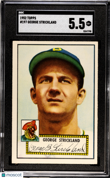 1952 Topps George Strickland #197 SGC 5.5