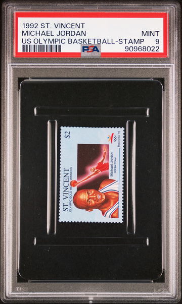 1992 St. Vincent US Olympic Basketball Stamp Michael Jordan PSA 9