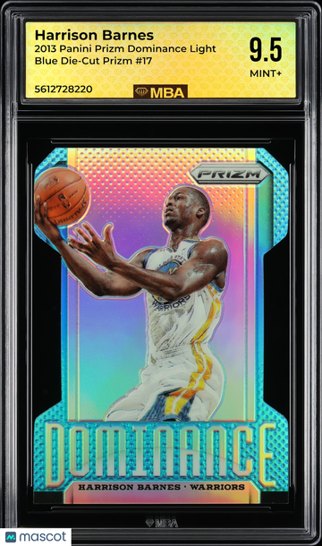 2013 Panini Prizm Dominance Harrison Barnes #17 Light Blue Die-Cut Prizm /199 MBA 9.5