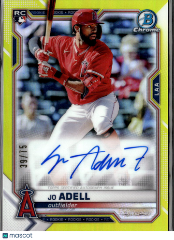 2021 Bowman Chrome Jo Adell #CRA-JA Yellow Refractor /75 RC