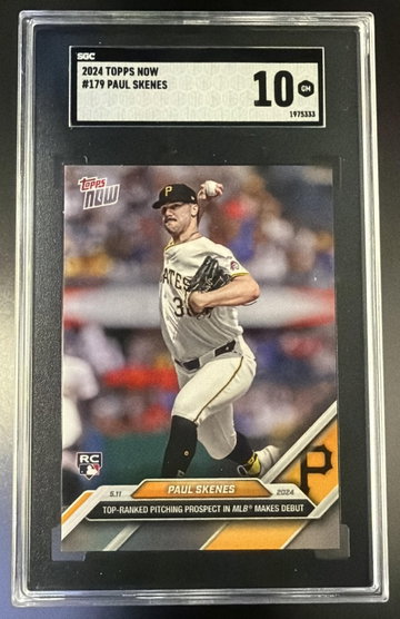2024 Topps Now #179 Paul Skenes Rookie RC SGC 10