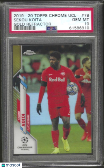 2019 Topps Chrome UEFA Champions League Sekou Koita #78 Gold Refractor PSA 10