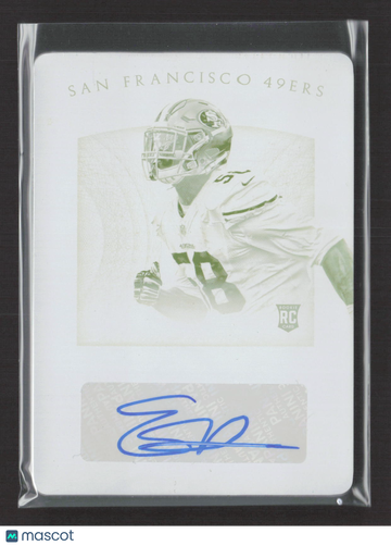 2015 Panini National Treasures Eli Harold #163 Cyan Printing Plate Printing Plate RC