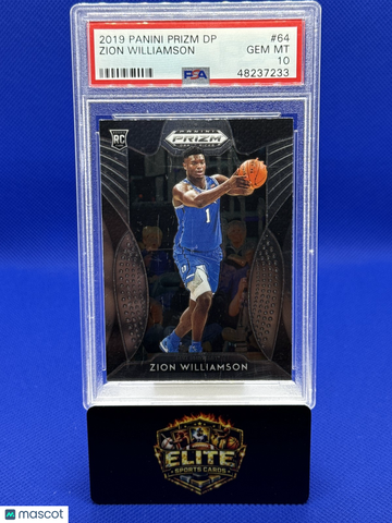 2019 Panini Prizm Draft Pick Zion Williamson SilverPrizm PSA 10