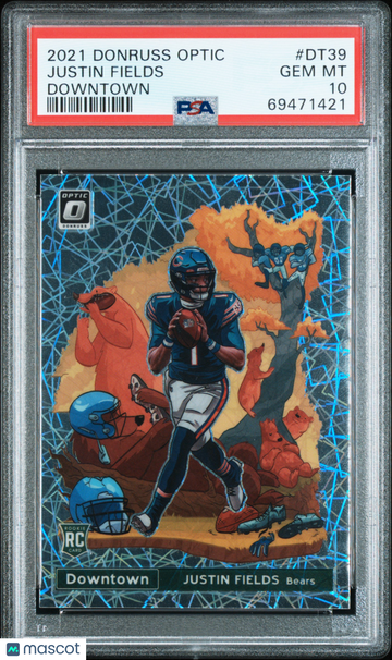 2021 Panini Donruss Optic Downtown Justin Fields #DT39 Rookie PSA 10
