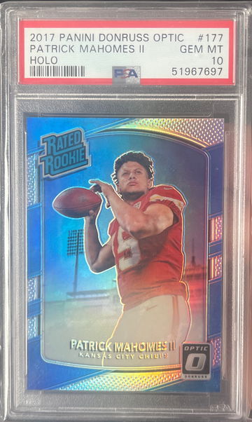 2017 Panini Donruss Optic Patrick Mahomes Holo PSA 10