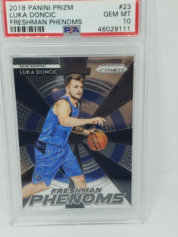 2018-19 prizm luka doncic freshman phenom psa 10