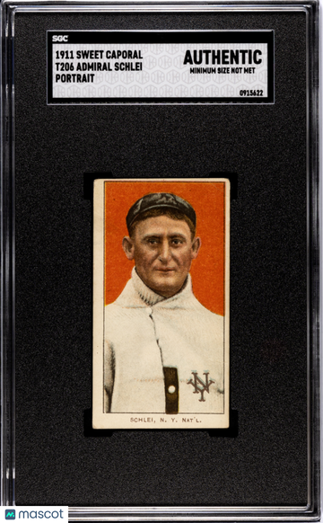 1911 Sweet Caporal (T206) Admiral Schlei Portrait SGC A