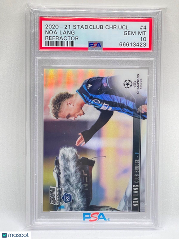 2020 Stadium Club Chrome UEFA Champions League Noa Lang #4 Refractor PSA 10